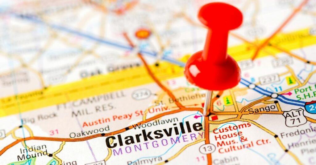 Distance from Clarksville to Nashville