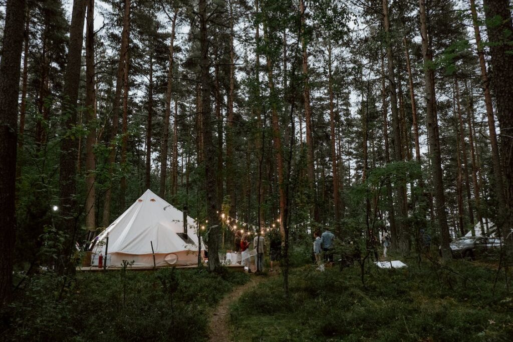 https://www.pexels.com/photo/photograph-of-a-group-of-friends-camping-in-a-forest-5364988/